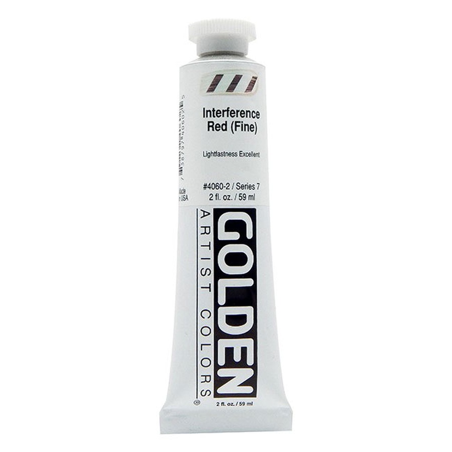 изображение Краска акриловая golden heavy body, туба 59 мл, № 4060 красный с разводами интерферентный