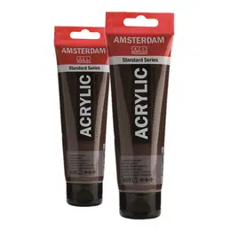 картинка Краска акриловая amsterdam, туба 120 мл, № 409 умбра жжёная