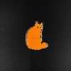фото Стикер объемный "тревожный котик персик"