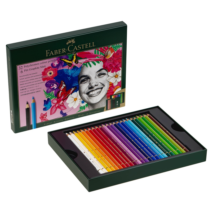 картинка Набор faber-castell polychromos&pitt graphite matt 40 шт