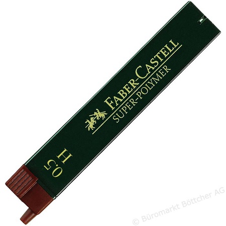 Грифели Faber-Castell для механического карандаша, толщина 0,5 мм, твёрдость Н, 12 штук в футляре. Прочные грифели оставляют четкий насыщенный след, …