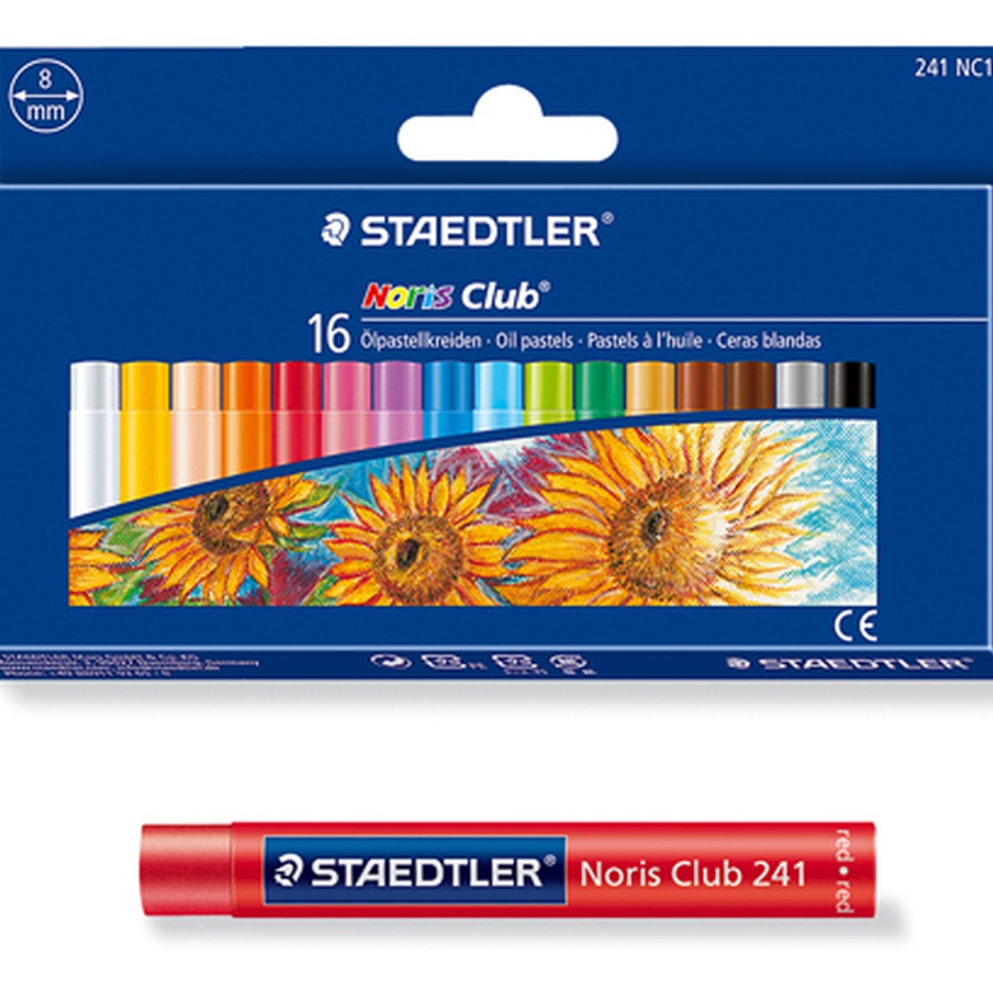 фотография Пастель масляная staedtler noris club, 16 цветов, бумажная манжета