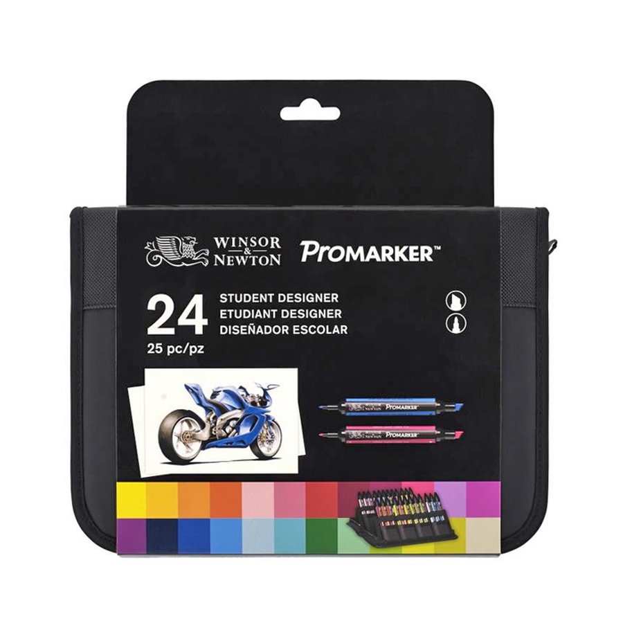 фото Набор художественных маркеров promarkers winsor&newton student designer 24 цвета в пенале