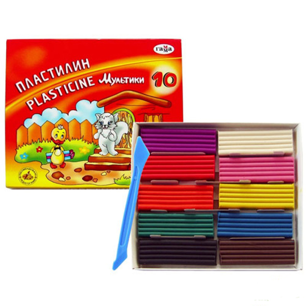 Пластилин гамма "мультики" 10цв 200гр, купить за 117 руб. в интернет ...