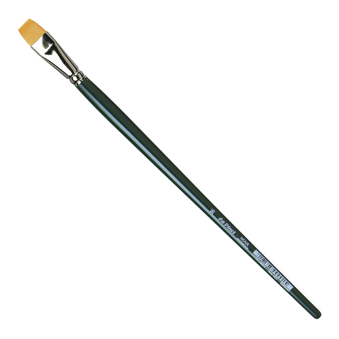 Кисть синтетика плоская № 16, длинная ручка, серия 1870 Nova, фирма Da Vinci