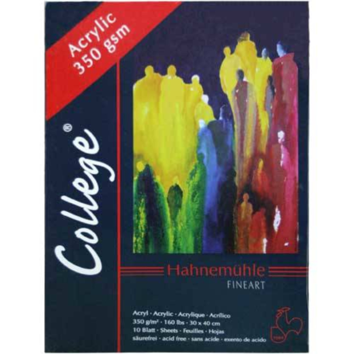 Альбом-склейка для акрила Hahnemuhle College-Acrylic, 350 г/м2, 24 х 32 см, 10 листов