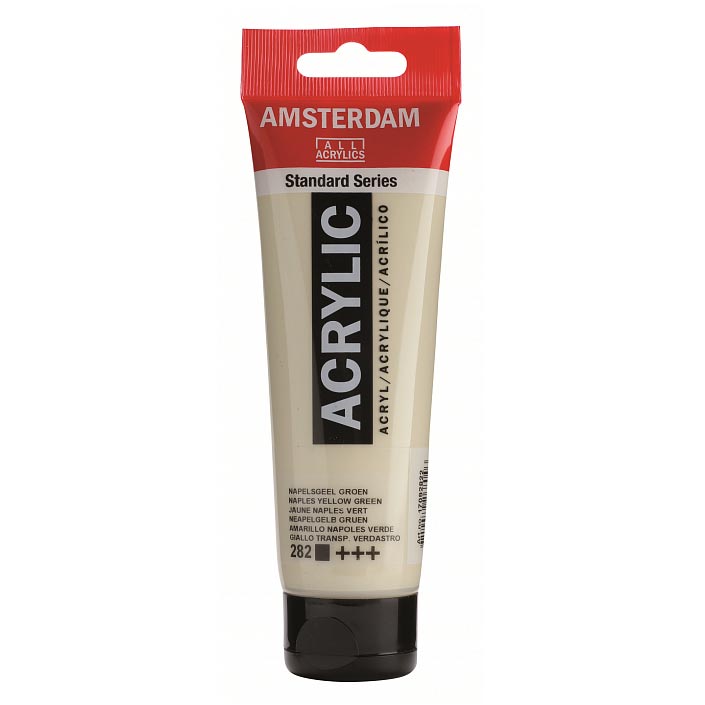 Краска акриловая Amsterdam, туба 120 мл, № 282 Жёлто-зелёный неаполитанский