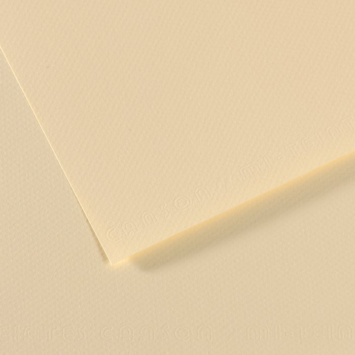 Бумага для пастели Canson Mi-Teintes, 160 г/м2, лист А4, № 101 бледно-жёлтый