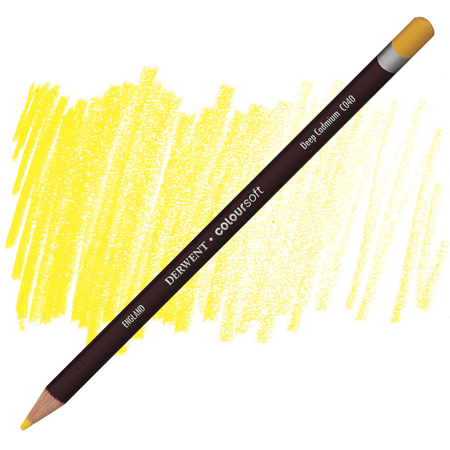 Карандаш цветной Derwent Coloursoft C040 кадмий жёлтый
