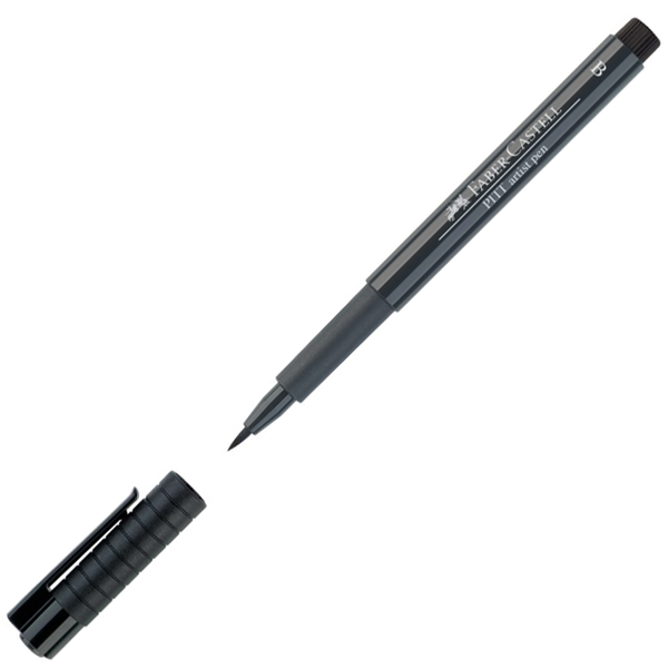 Ручка-кисть капиллярная Faber-Castell Pitt Artist Pen Brush 235 холодный серый