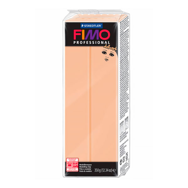Глина полимерная Fimo Professional Doll Art 350 г, полупрозрачный розовый 432