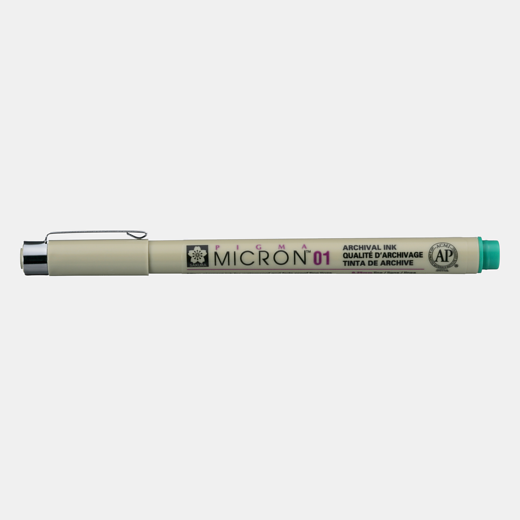 Линер Sakura Pigma Micron, толщина 0,25 мм, зелёный 29