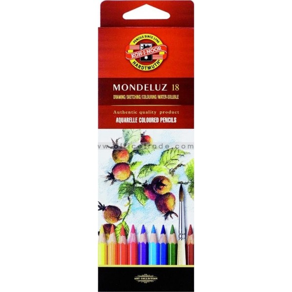 Набор акварельных карандашей Mondeluz Koh-i-noor, 18 цветов в картонной коробке