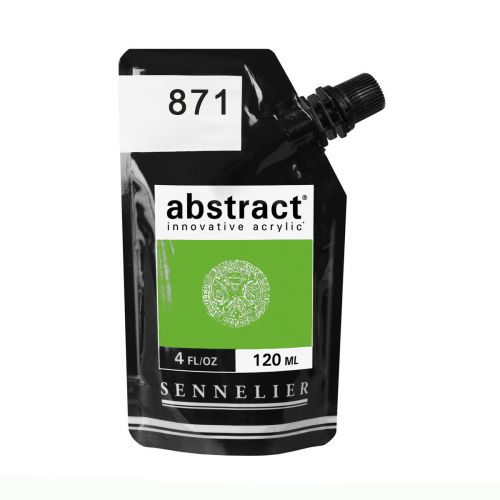 Краска акриловая Sennelier Abstract, дой-пак 120 мл, жёлто-зелёный яркий