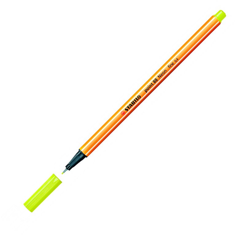 Ручка капиллярная Stabilo Point 88 неоново-жёлтая