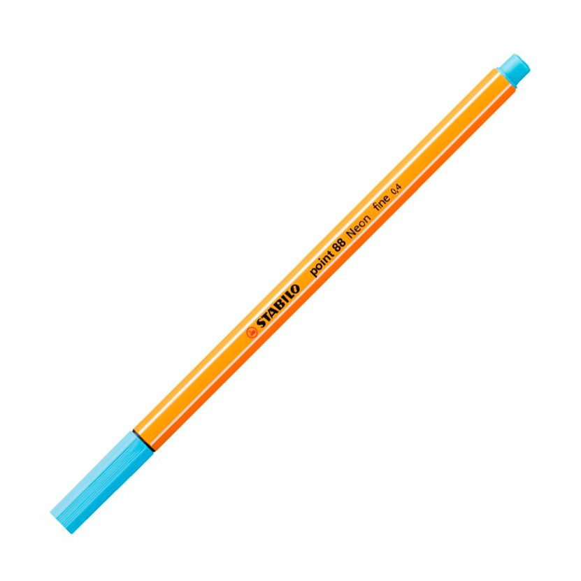Ручка капиллярная Stabilo Point 88 неоново-голубая