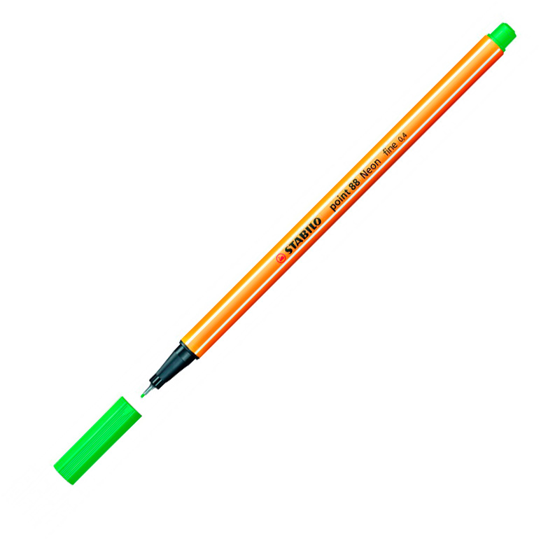 Ручка капиллярная Stabilo Point 88 неоново-зелёная