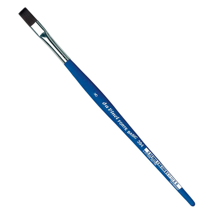 Кисть синтетика плоская Da Vinci 394 Forte Basic короткая ручка № 8