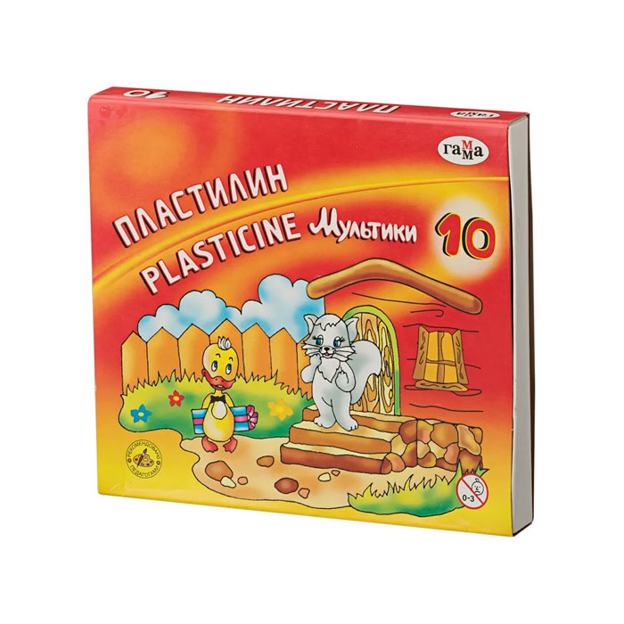 Пластилин Гамма "Мультики" 10 цветов, 200 г, со стеком - купить в ...