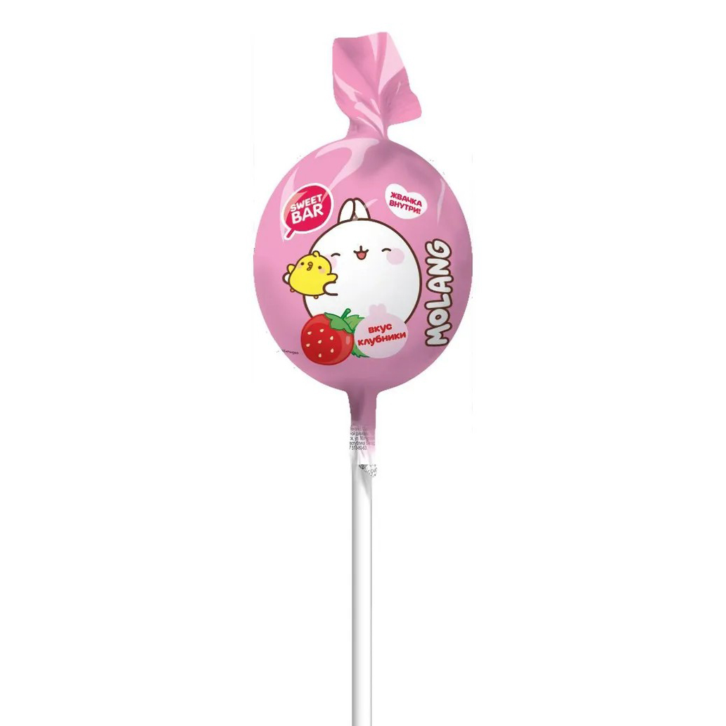 Карамель на палочке XXL с жев.рез. MOLANG SWEET BAR, 28г, купить за 50 ...